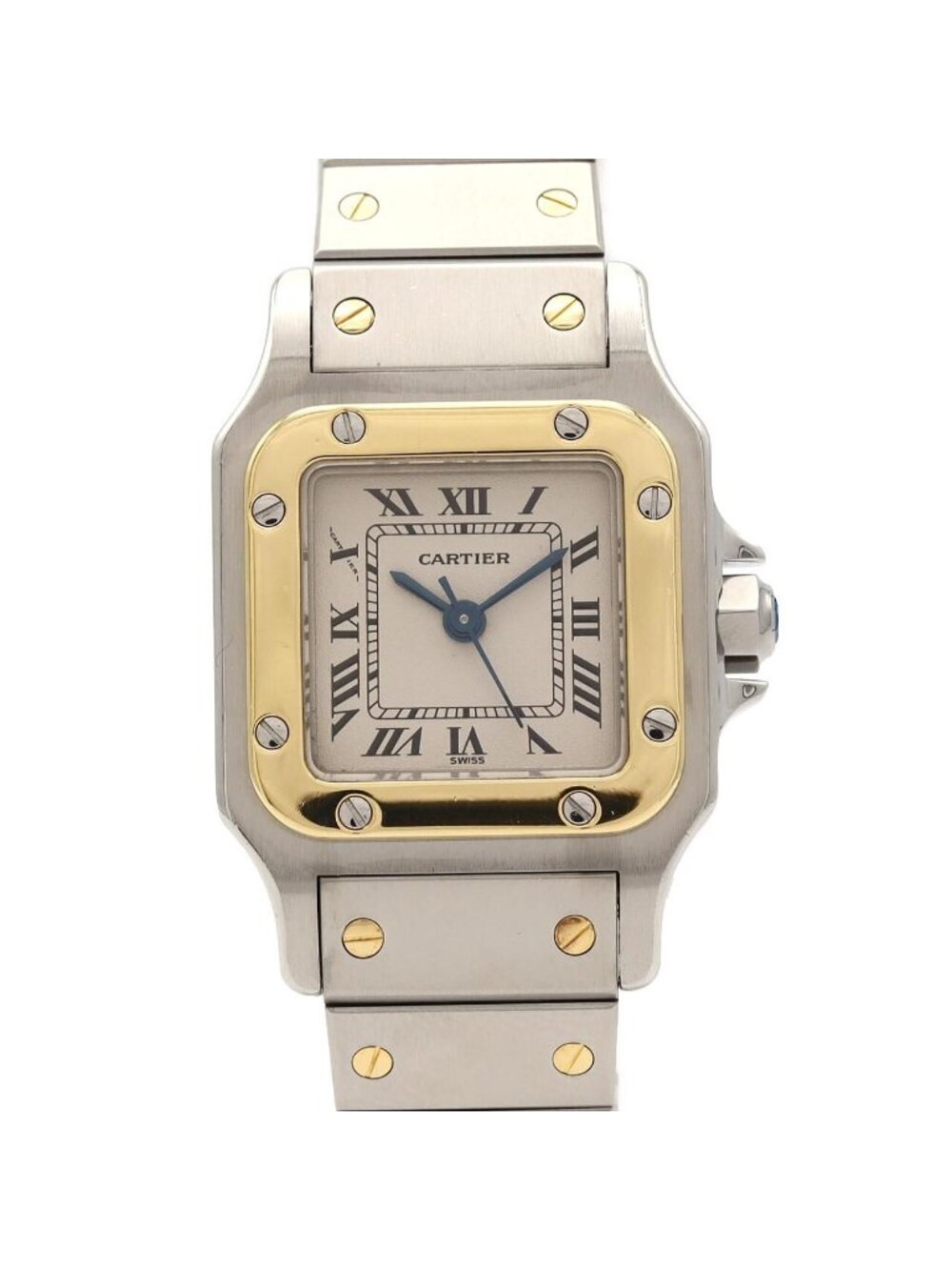 Cartier Santos SM Stainless Steel Yellow Gold Automatic